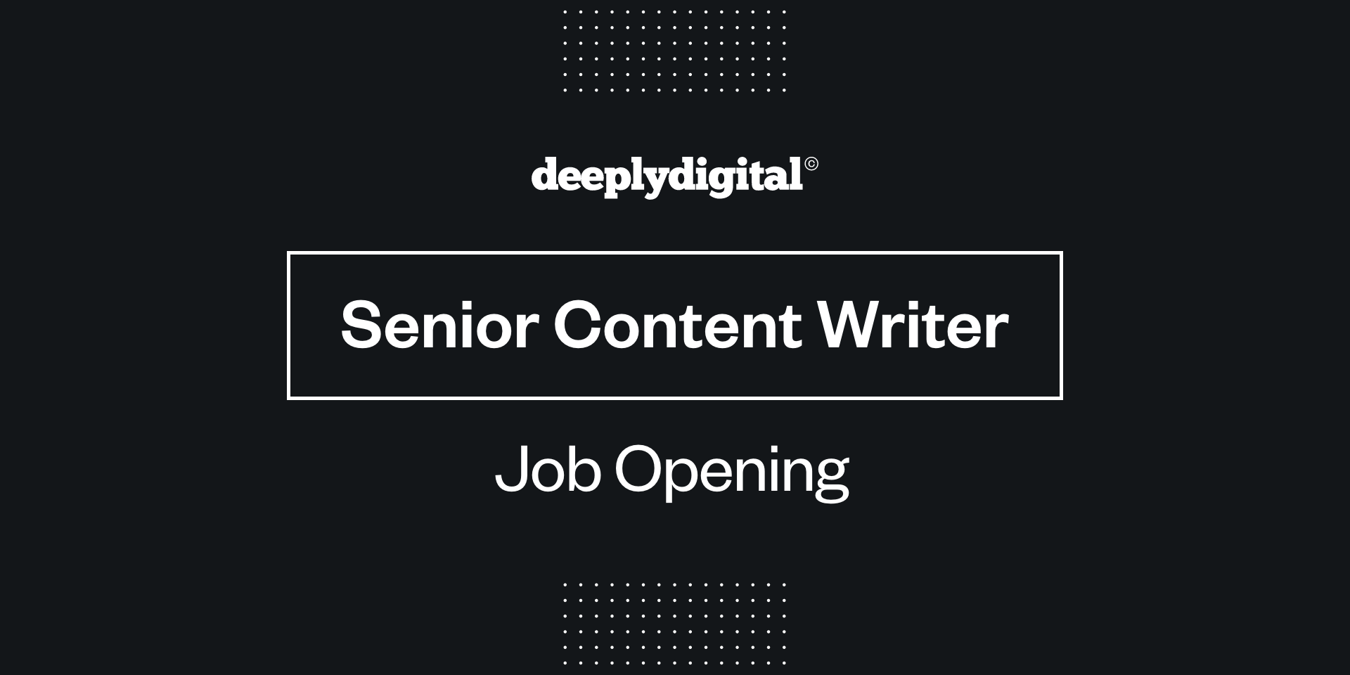 Senior Content Writer